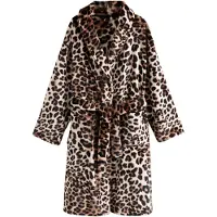 Next Peignoir long beige clair / marron / noir