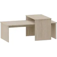 En.casa Set de 2 tables 'Sotapim' rectangulaires en travertin