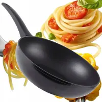 Berretti Poêle à frire 28*7,8cm Wok forgé revêtement diamant antiadhésif induction Massimo