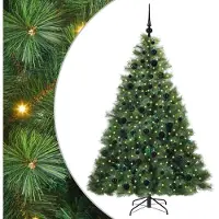 vidaXL Sapin de Noël artificiel avec 300 LED Vert 180 cm PE et PVC