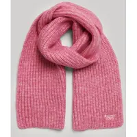 Superdry Femme Écharpe en Maille Côtelée Rose Taille: 1Taille