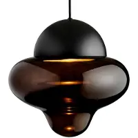 Design By Us Suspension , Nutty XL, dimmable, Brun / rouille, Salon / séjour, Verre, Design