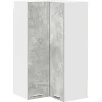 vidaXL Armoire suspendue gris béton et blanc 57 x 57 x 100 cm Bois composite