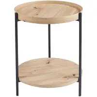 Molecule Table d'appoint Davina | Ø45 x 55 cm | Old Oak design