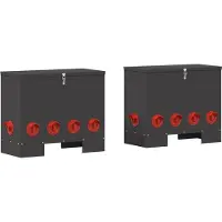 vidaXL Nourrisseur pour poules 2 pcs Noir 60,5 x 29 x 51 cm