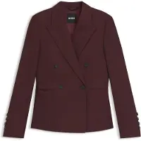 BOSS Veste Slim en twill de laine vierge