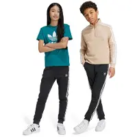 Adidas Originals Pantalon 'Trefoil' noir / blanc