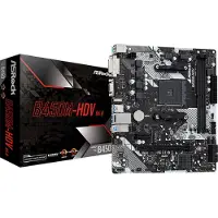 Asrock Carte Mère - - B450M-HDV R4.0 - Socket AM4 - Micro ATX - 32 Go RAM max