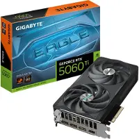 Gigabyte GeForce RTX 5060 Ti EAGLE MAX OC 16G Carte Graphique - 16GB GDDR7, 128bit, PCI-E 5.0, 2617MHz Fréquence du cœur, 3 x DP, 1 x HDMI, NVIDIA DLSS 4, GV-N506TEAGLEMAX OC-16GD