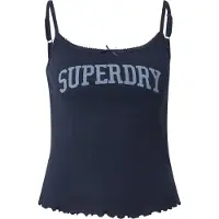 Superdry Femme Caraco en Pointelle à Motif Athletic Essentials Bleu Marine Taille: 42-44