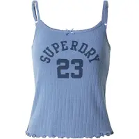 Superdry Femme Caraco en Pointelle à Motif Athletic Essentials Bleu Taille: 42-44