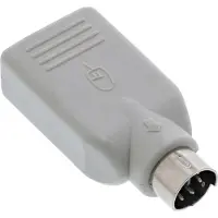 InLine Adaptateur USB PS/2, USB prise femelle A sur PS/2 prise mâle