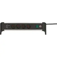Brennenstuhl 1391040420 Steckdosenleiste ALU-Office-Line 4fach 1.8m USB