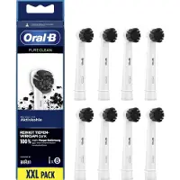 Oral-B Pure Clean Brosses à dents à charbon actif, 8 pièces