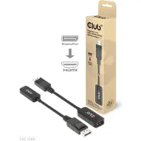 Club 3D CLUB3D CAC-1088 câble vidéo et adaptateur 0,21 m DisplayPort HDMI Noir
