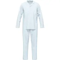 Seidensticker Pyjama long bleu clair / blanc