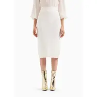 Armani Exchange pour femme. 8NYN9AYMH6Z1130 Jupe midi blanche (S), Casuel, Viscose