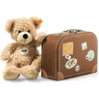 Steiff Peluche dans Valise - Fynn - 28 cm - Beige - - UneTaille - Peluche