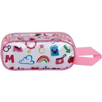 KARACTERMANIA Minnie Mouse Too Cute 3D, double trousse à crayons, rose