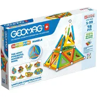 Geomag Briques magnétiques Panneaux Supercolor Recyclé 78 pièces Geo-379