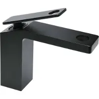 Fala Mitigeur monocommandé pour lavabo anguleux noir Noir 1 75880