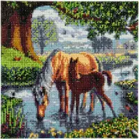 Oz Fell Ponies, 30x30cm Crystal Art Kit