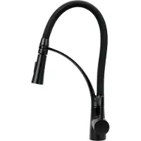 TRIZERATOP Robinet de cuisine professionnel flexible noir 75884