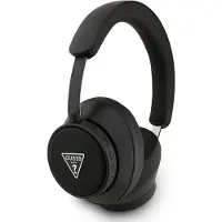 GUESS Écouteurs Bluetooth ENC Saffiano Triangle Logo On-Ear - Noirs