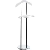 CLP Valet de chambre avec cintre en métal Blanc