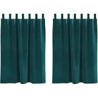 vidaXL Rideaux occultants 2 pcs vert foncé 140 x 140 cm velours