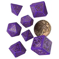 Q-workshop The Witcher Dice Set Yennefer Sorceress Supreme Board Game 7 Units Bleu Enfants