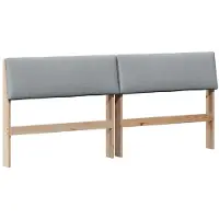vidaXL Tête de lit rembourrée gris clair 180 cm Pin massif