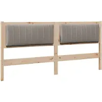 vidaXL Tête de lit rembourrée Marron 180 cm Pin massif