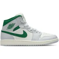 Nike Air Jordan 1 Mid "Pine Green Pure Platinum" Vert/Gris, Taille : 45
