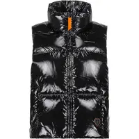 Gertrude - Doudoune brillante sans manches isolante en duvet naturel - Galilee Black pour Femme - Taille M/L - Noir