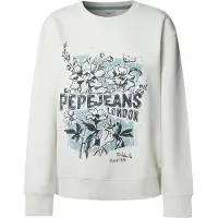 Pepe Jeans pour femme. PL5800023 Sweat Beda blanc cassé (XS), Casuel, Coton