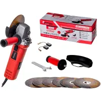 VERTEX Meuleuse d'angle avec régulation de la vitesse, 900 W, disque de 125 mm, tronçonneuse puissante, rouge