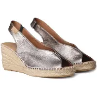 Toni pons Laila-p Esparto Wedge Sandals Argenté EU 34 Femme