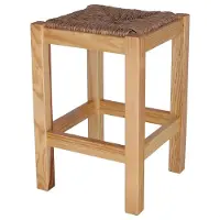 Wellhome Banc Bas Carré En Bois Rustique 32.5x32.5x48.5 Cm