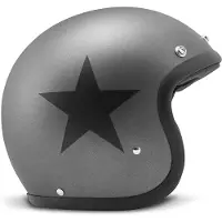 DMD Retro Star Grey Casque Jet Mat/Gris M unisex