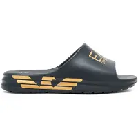 EA7 pour homme. 7X000356_AF18618 Tongs Crusher Distance noir (41), Plat, Aucun, Beachwear