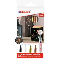 Edding 751 Gloss Paint Marker Pen 5 Units Multicolore Enfants