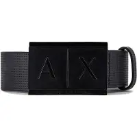 Armani Exchange pour homme. 951019CC50700020 Ceinture en cuir noir (28), Casuel, Classique