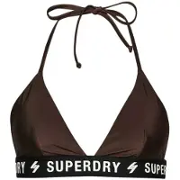 Superdry Femme Haut de Bikini Triangle élastiqué Marron Taille: 44