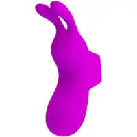Pretty Love Bunny - stimulateur doigt avec oreilles lapin - silicone violet