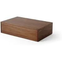 New Works Mass High Table Basse With drawer | Walnut