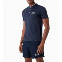 EA7 pour homme. 8NPT21_PJEMZ Polo Ventus7 M Serafino marine (XL), Sport, Tennis/Padel, Polyamide, Manche courte