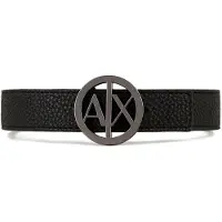 Armani Exchange pour femme. 9411180A87742520 Ceinture noire (65cm), Casuel, Synthétique, Imitation cuir