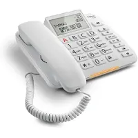 Gigaset Téléphone analogique DL380 Blanc Identification de l'appelant
