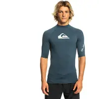 Quiksilver Alltime Sfsh Short Sleeve Rash Guard Bleu M Homme